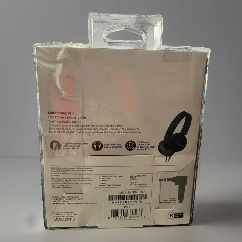 Sony Stereo Headphones (MDRZX110APZX series) New